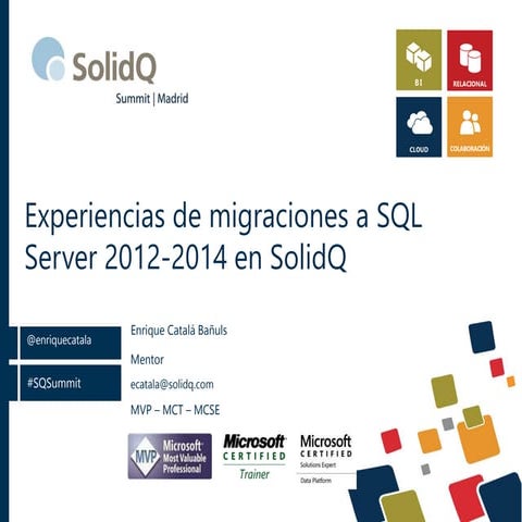 Experiencias de migraciones a sql server 2012-2014 