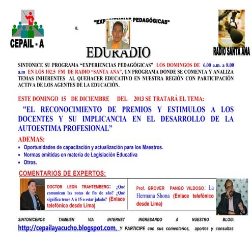 Experienciaspedagogicasdiciembre 2013