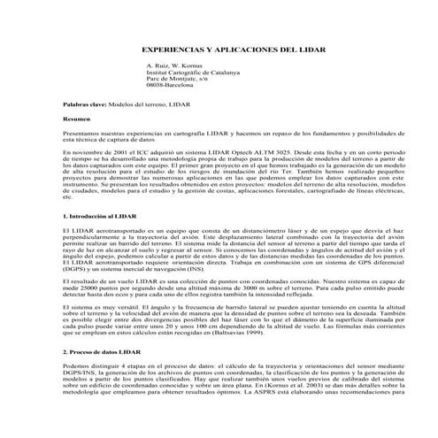 Experiencia y aplicaciones_lidar