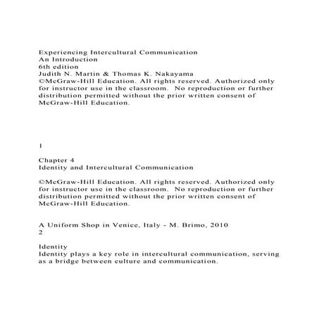 Experiencing Intercultural CommunicationAn Introduction6th e.docx