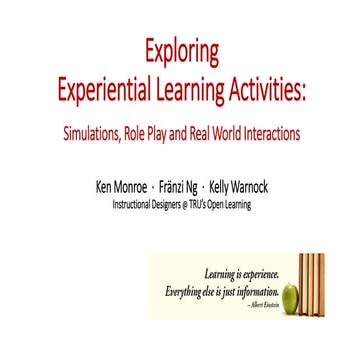 Exploring Experiential Learning Activities: Simulations, Role Play, and Real ...