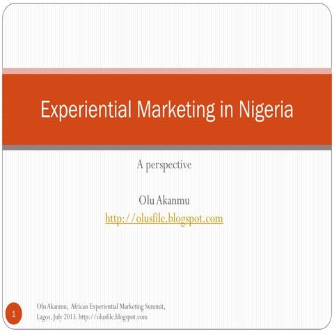 Experiential marketing in nigeria