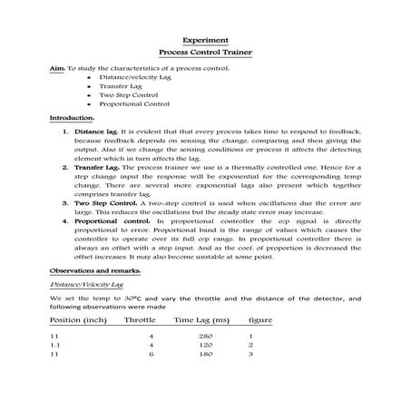 EEP301: Process control trainer