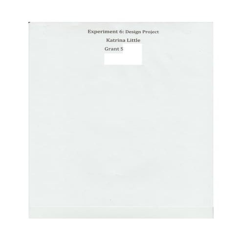 Experiment 6, 3-Stage BJT Amplifier Design Project