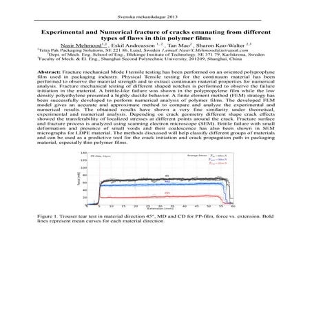 Experimental and numerical fracture mechanical testing of thin polymer ...