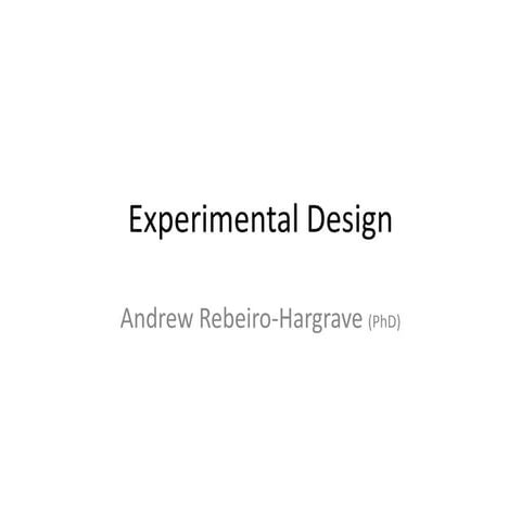 Experimental design