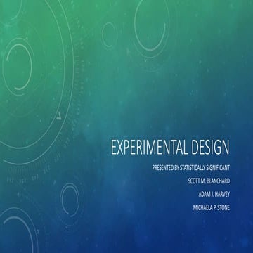 Experimental Design