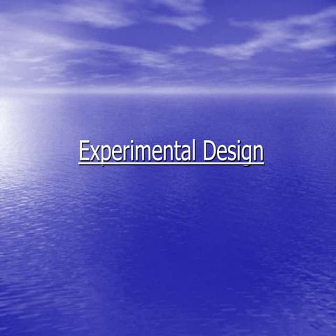 Experimental  Design