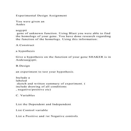 Experimental Design AssignmentYou were given an Aedesaegyp.docx