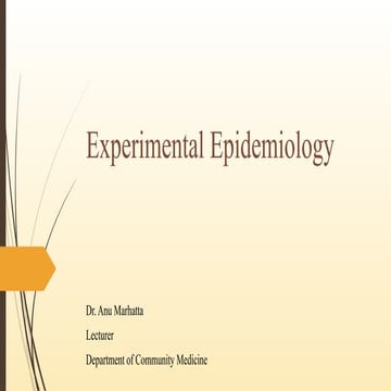 Experimental Epidemiology studies (RCT))