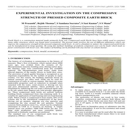 Experimental investigation on the compressive strength of pressed composite e...