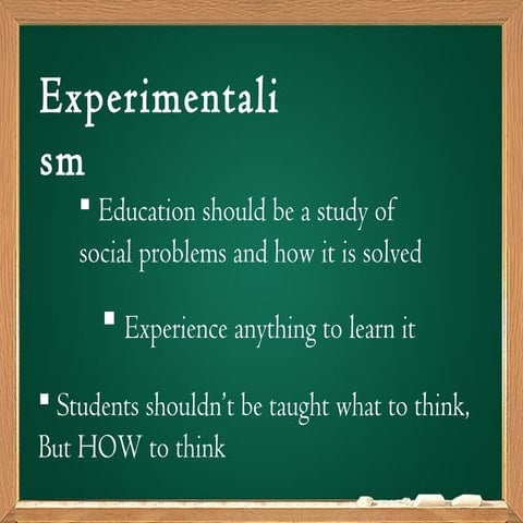Experimentalism in Education