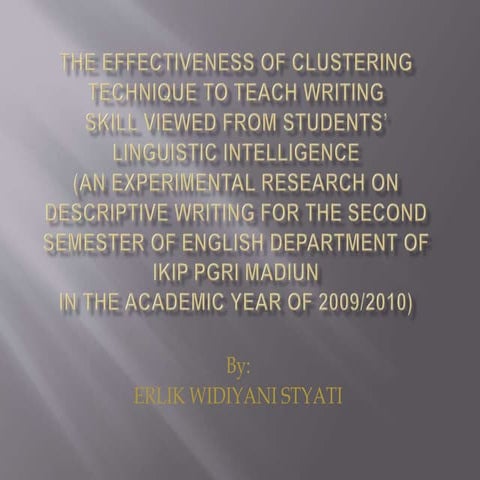 Sample of an Experimental research