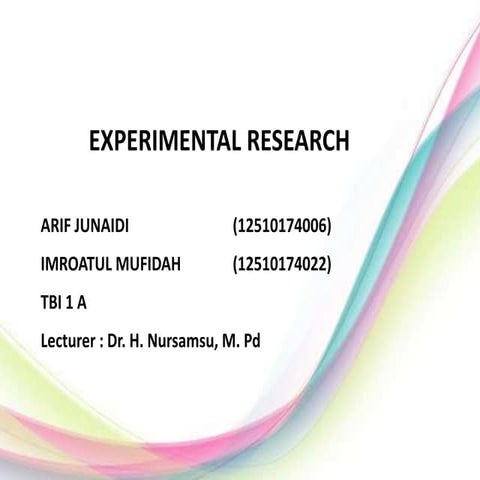 Experimental research | PPT