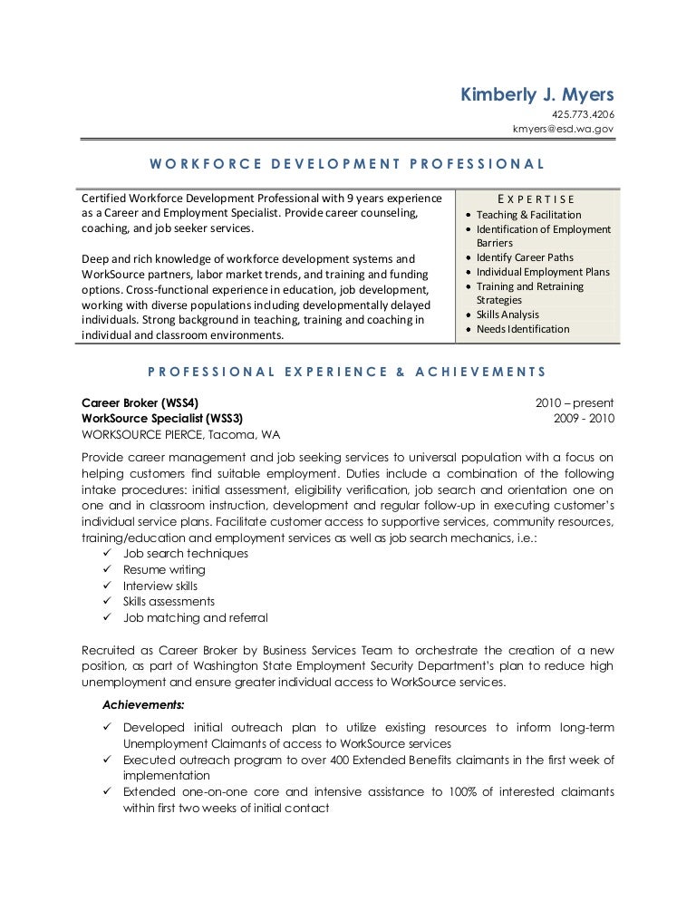 training and development resume sample