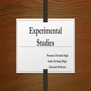 EXPERIMENTAL STUDY include non randomized controlled trial