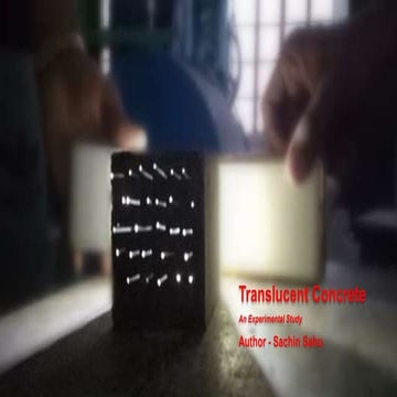 Experimental Study on Translucent Concrete