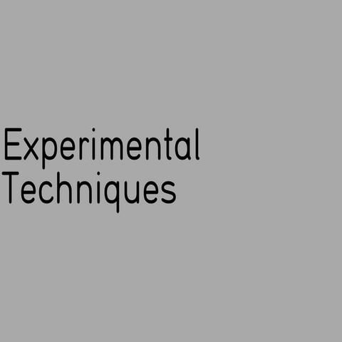 Experimental Techniques