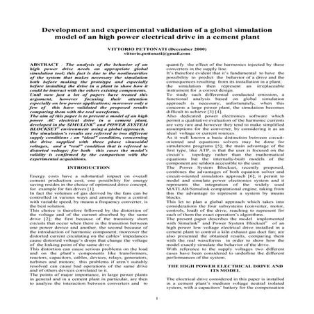 Experimental thesis vittorio pettonati decemebr 2000