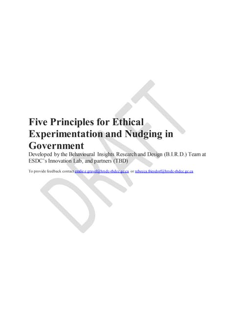 Experimentation and nudging in government