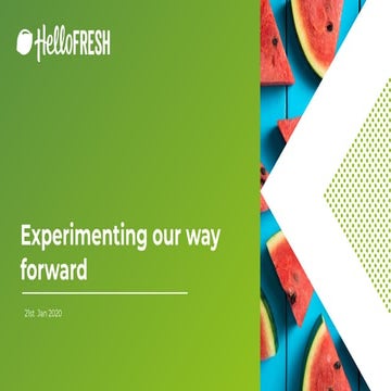 Experimenting our way forward @ HelloFresh | PDF
