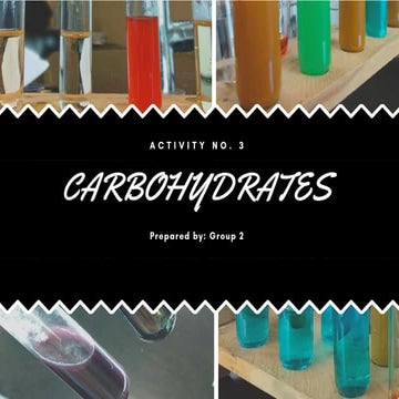 Carbohydrates - Experiment No. 3