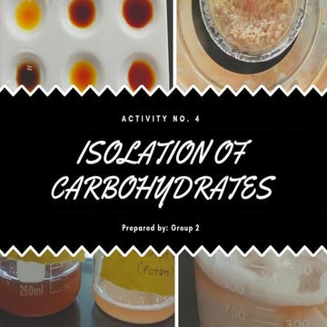 Isolation of Carbohydrates - Experiment no. 4