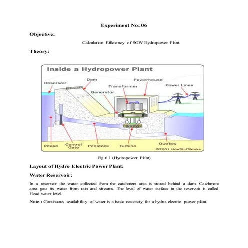 Calculation Efficiency of 5GW Hydropower Plant.