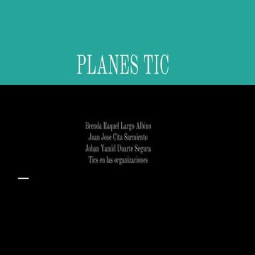 PLANES TIC