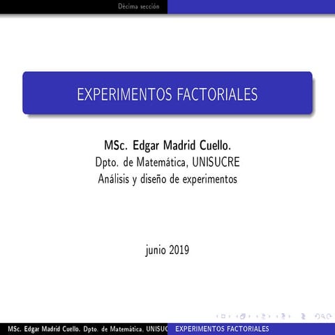 Experimentos factoriales