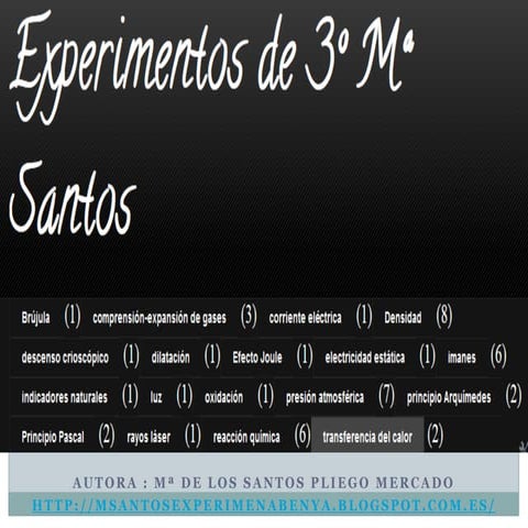 Experimentos de 3º de primaria mª santos