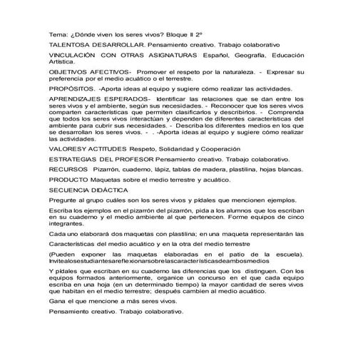 Experimentos segundo