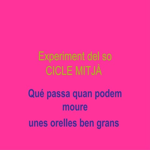 Experiments del so 3r