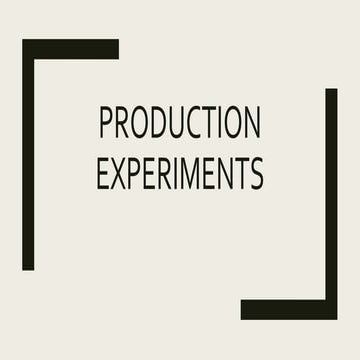 Experiments reflections