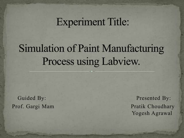 Basics of paint coatings | PPTX