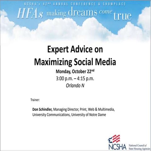 Expert Advice on Maximizing Social Media 