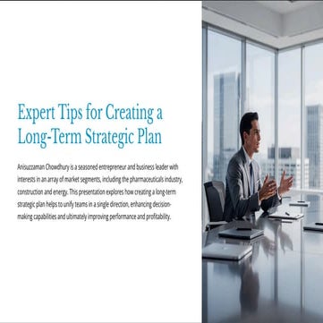 Expert Tips for Creating a Long-Term Strategic Plan | PDF