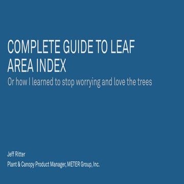 The Complete Guide to Leaf Area Index | PDF