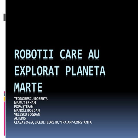 THE EXPERT TEAM IN ROBOTICS AND TECHNOLOGY