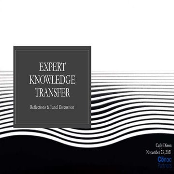 Expert Knowledge Transfer - Reflections and Panel Discussion