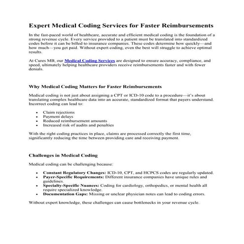 Expert Medical Coding Services for Faster Reimbursements.pdf