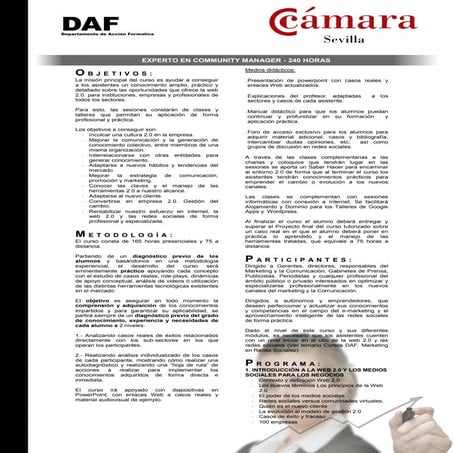 4º Convocatoria del EXPERTO EN COMMUNITY MANAGER