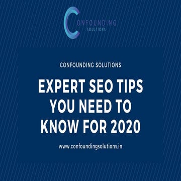 8 seo trends you must know for 2020 | PPTX