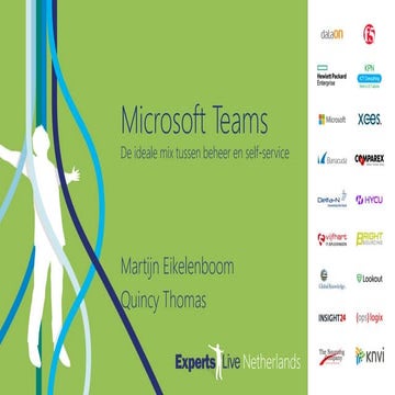Experts Live 2018: Microsoft Teams, de ideale mix tussen beheer en self-service