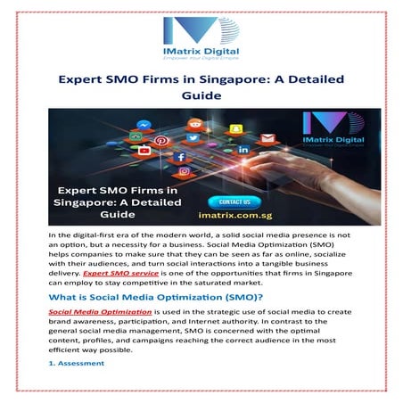 Expert SMO Firms in Singapore: A Detailed Guide