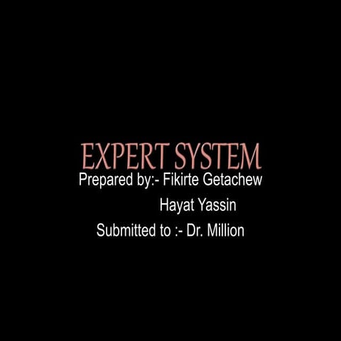 Expert system prepared by fikirte and hayat im assignment