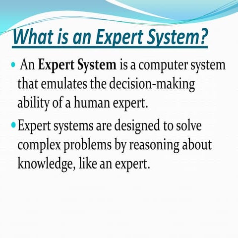 Expert systems in artificial intelegence