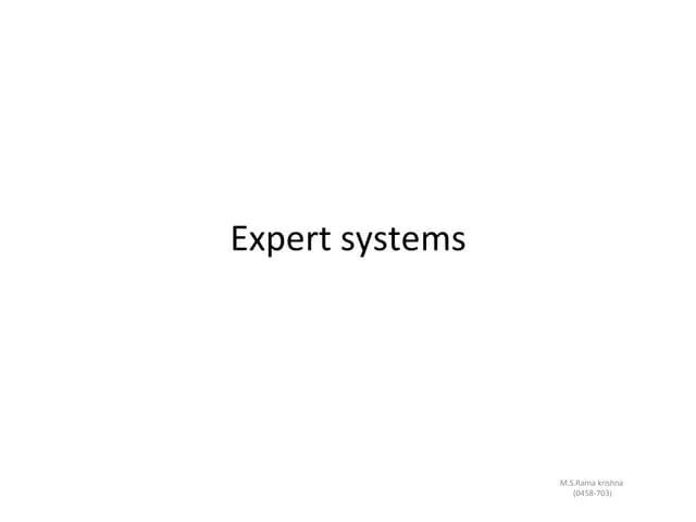 Expert systems from rk