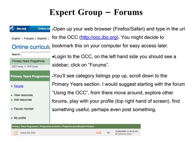 Expert task sheets