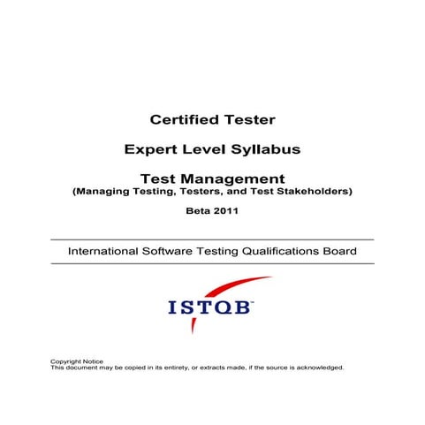 Expert tm syllabus beta version 041511